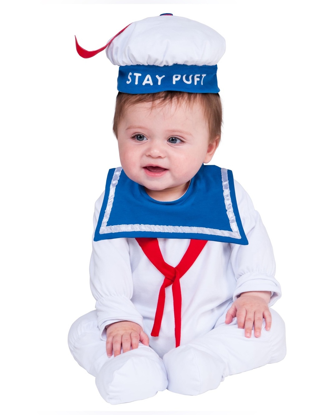 NWT Ghostbusters Stay Puft Marshmallow Man baby romper costume